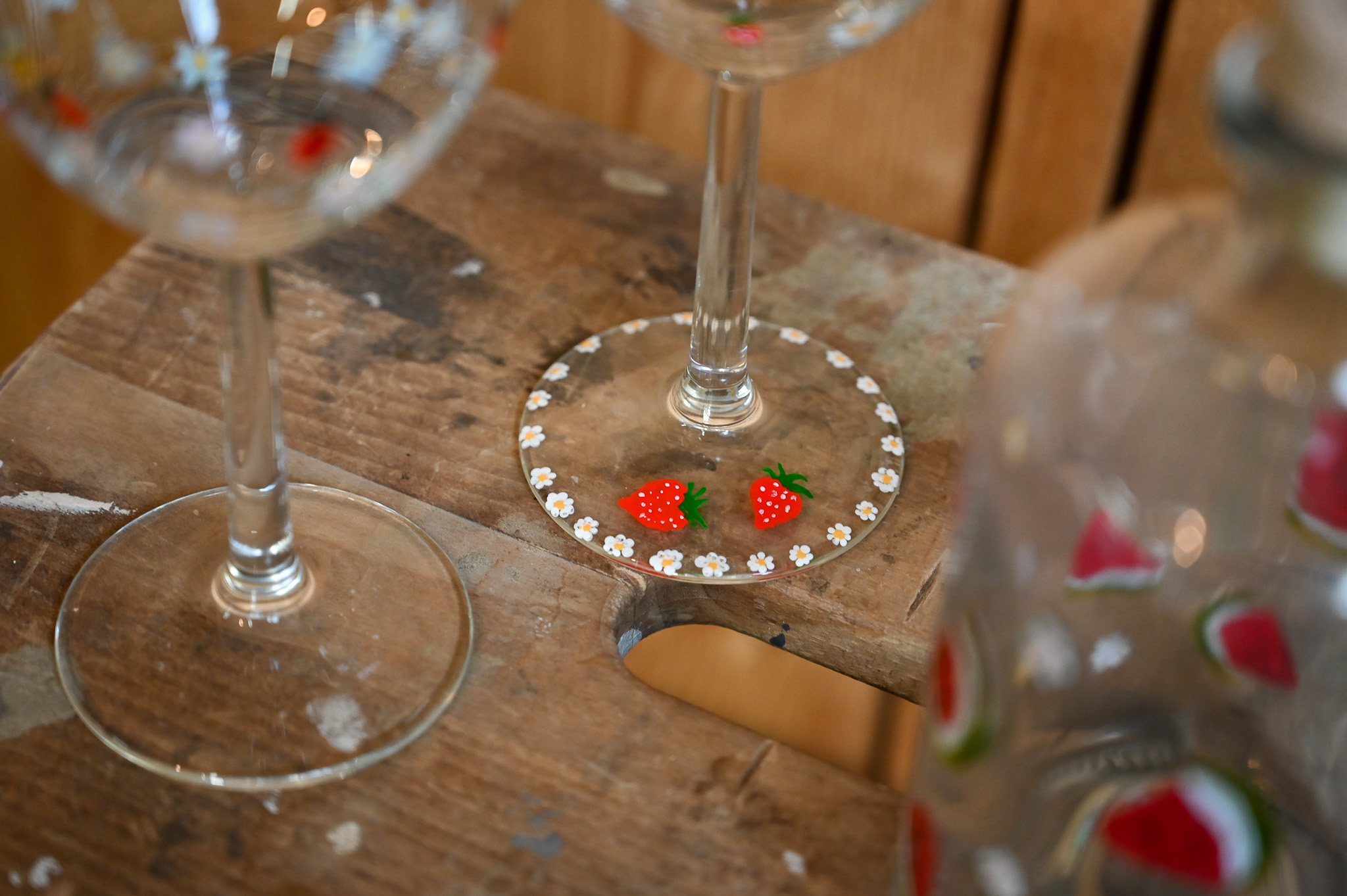 Workshop Wijnglazen en karaf schilderen, Atelier ES&ZO