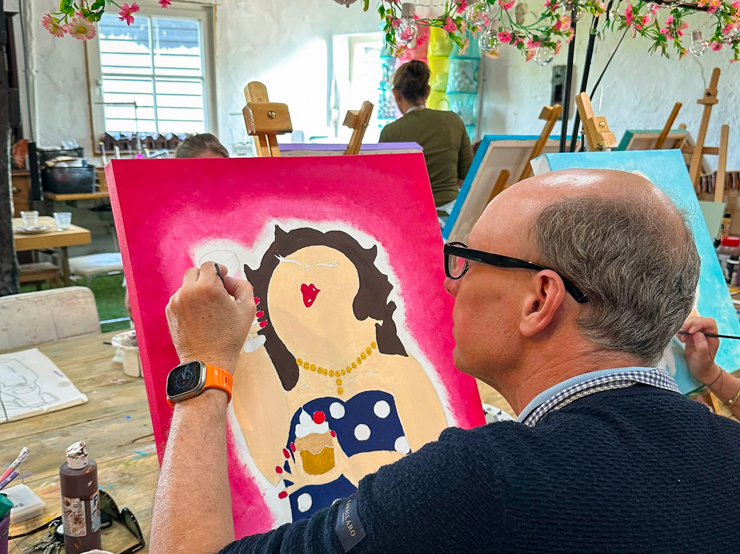 Dikke dames schilderen workshop, Atelier ES&ZO